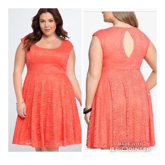 Coral Lace Dress